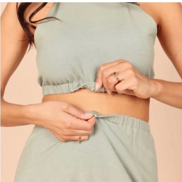 Petal & Pup Ellis Cut Out Dress - Sage (S) - Picture 3 of 7